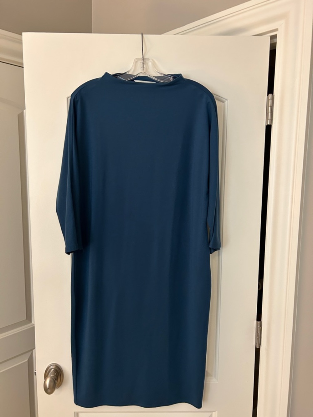 Garnet Hill Teal Midi Shift Dress (never worn)